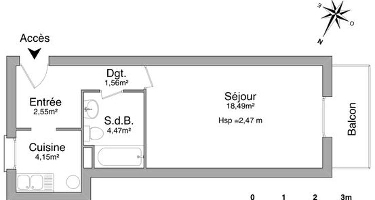 appartement 1 pièce à louer BRETIGNY SUR ORGE 91220 31.22 m²