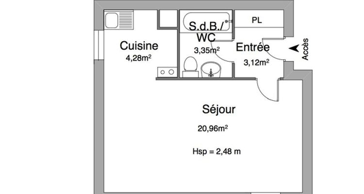 appartement 1 pièce à louer MONTIGNY-LES-METZ 57950 31.8 m²