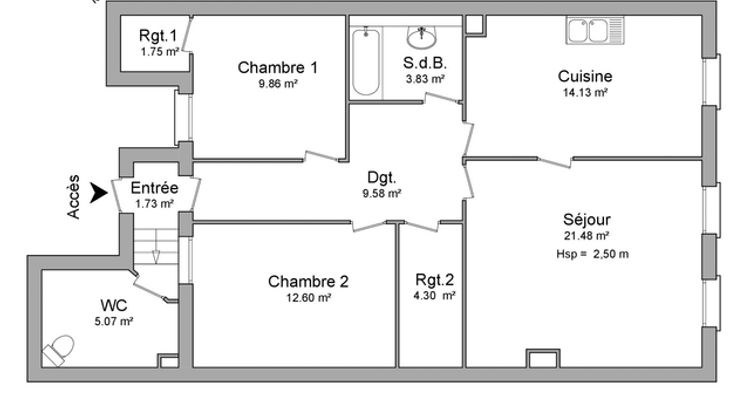 appartement 3 pièces à louer FLAVIGNY SUR MOSELLE 54630 84.3 m²