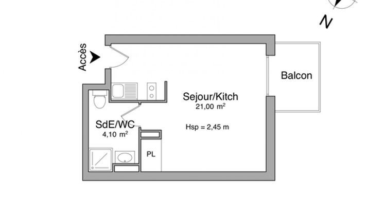 appartement 1 pièce à louer ROQUES 31120 25.1 m²