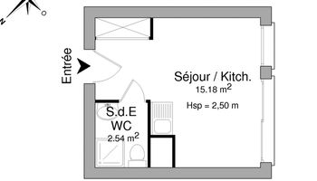 appartement 1 pièce à louer ELANCOURT 78990 17.7 m²