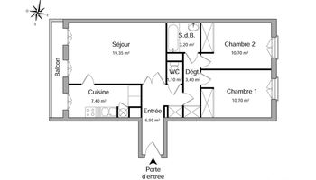 appartement 3 pièces à louer LILLE 59000 62.8 m²