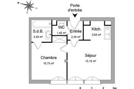 Vue n°2 Appartement 2 pièces T2 F2 à louer - Saint-etienne (42000)