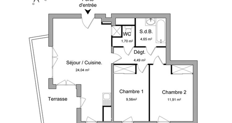 appartement 3 pièces à louer MARSEILLE 3ᵉ 13003 56.4 m²