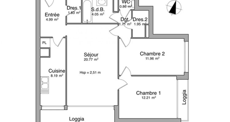 appartement 3 pièces à louer LE PECQ 78230 68.5 m²