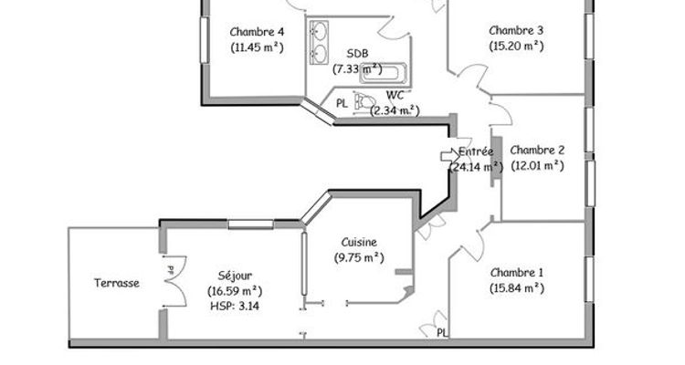 appartement 4 pièces à louer MONTPELLIER 34000 114.65 m²