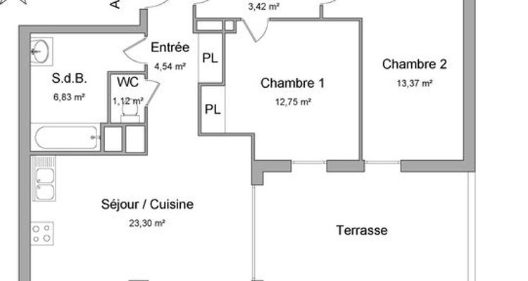 appartement 3 pièces à louer DIJON 21000 65.33 m²