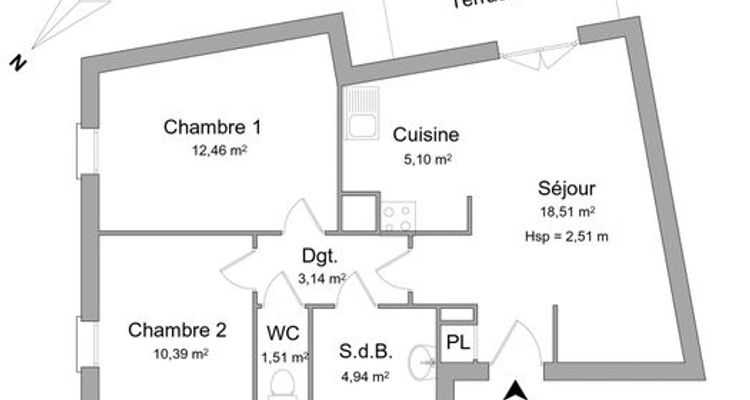 appartement 3 pièces à louer LORMONT 33310 56.05 m²