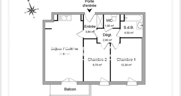 appartement 3 pièces à vendre CRETEIL 94000 58 m²