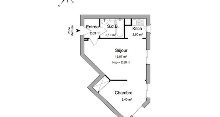 appartement 1 pièce à louer TOULOUSE 31400 32.2 m²