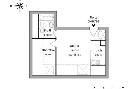 Vue n°3 Appartement 2 pièces à louer - Les Mureaux (78130) 613 €/mois cc
