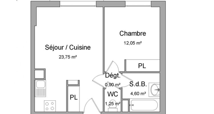 appartement 2 pièces à louer MENNECY 91540 42.6 m²