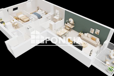appartement 3 pièces à vendre Erstein 67150 62.45 m²