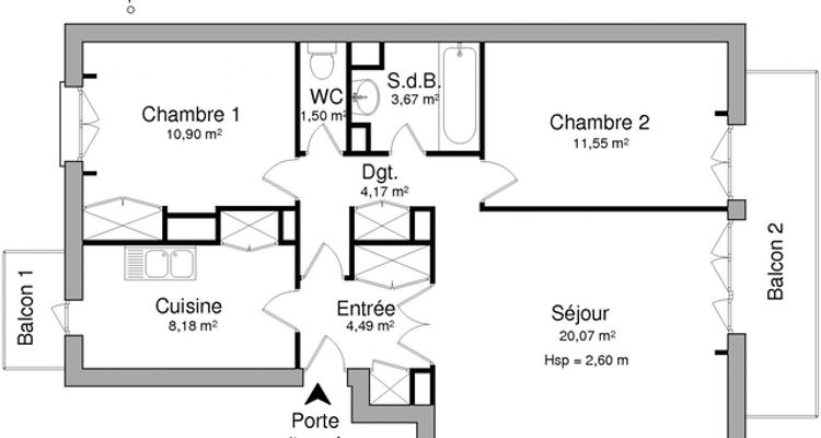 appartement 3 pièces à louer BOURG LA REINE 92340 64.5 m²