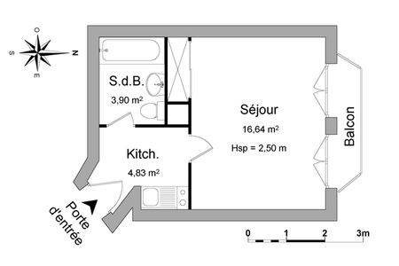 Appartement a louer antony - 1 pièce(s) - 25.4 m2 - Surfyn