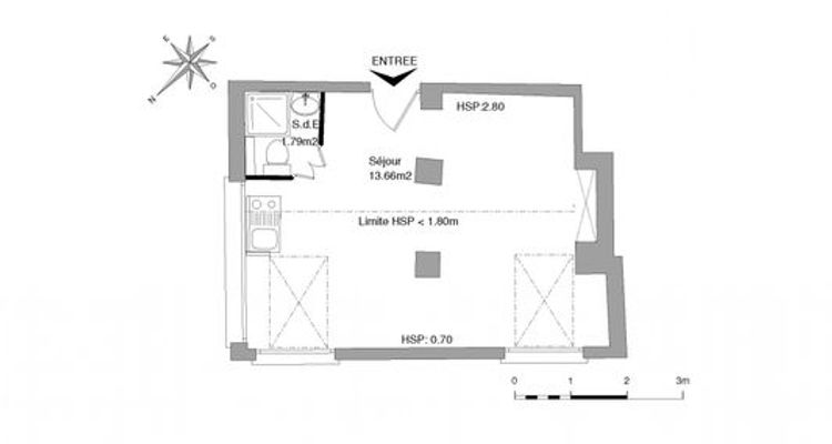 appartement 1 pièce à louer NICE 06300 15.45 m²