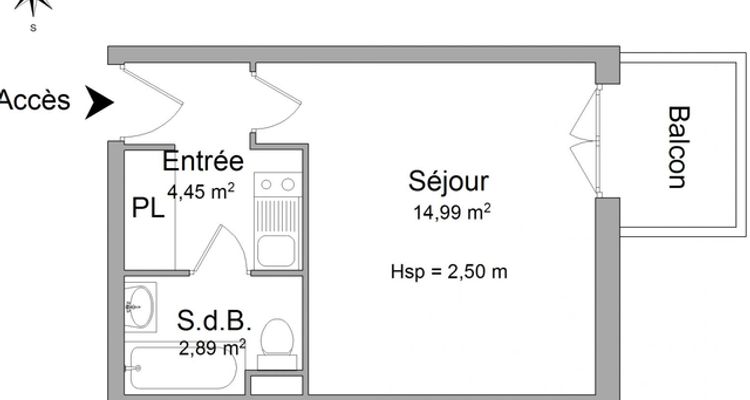 appartement 1 pièce à louer MONTPELLIER 34000 22.3 m²