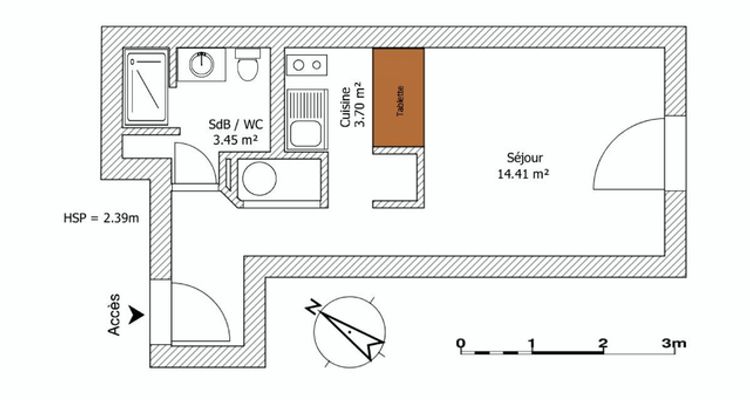 appartement 1 pièce à louer BORDEAUX 33000 21.6 m²