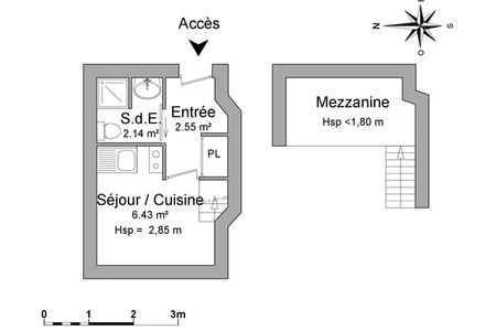 appartement 1 pièce à louer RENNES 35000 11.1 m²
