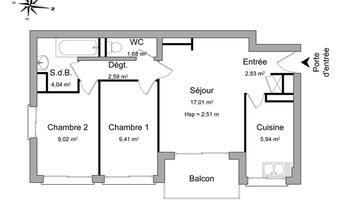 appartement 3 pièces à louer MARLY LE ROI 78160 52.5 m²