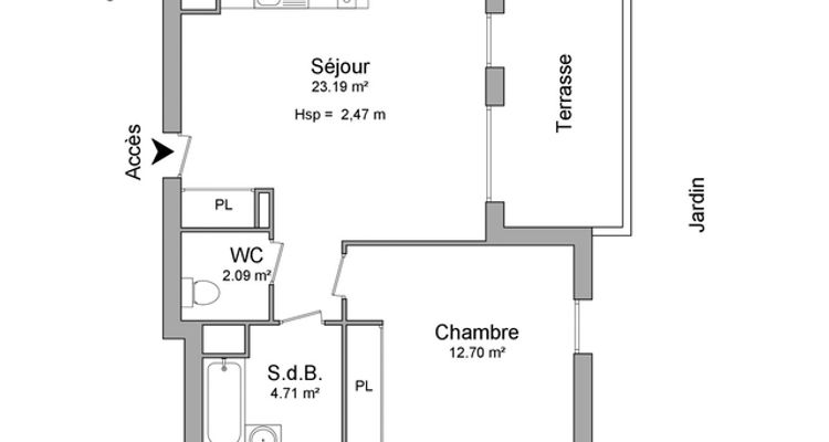 appartement 2 pièces à louer BASSENS 33530 42.7 m²