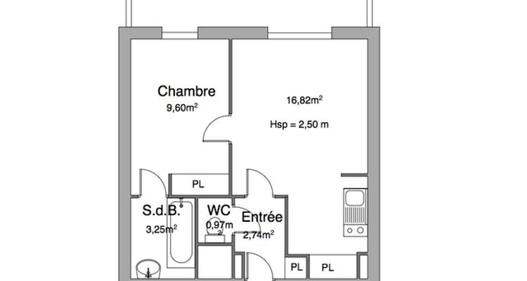 appartement 2 pièces à louer MONTPELLIER 34070 33.4 m²