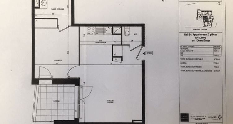 appartement 2 pièces à louer ASNIERES-SUR-SEINE 92600 47.2 m²