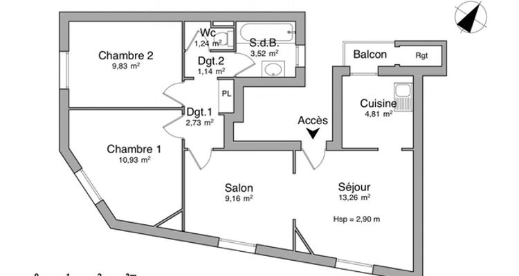 appartement 3 pièces à louer PONT-A-MOUSSON 54700 56.6 m²