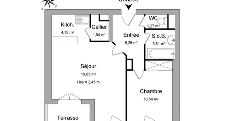 appartement 2 pièces à louer LE PASSAGE 47520 46.1 m²