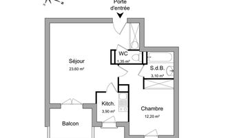 appartement 2 pièces à louer AGEN 47000 44.1 m²