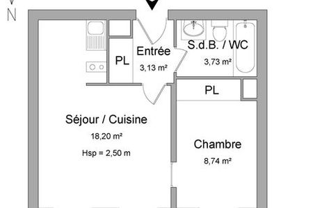 Vue n°2 Appartement 2 pièces à louer - Montpellier (34090) 626,53 €/mois cc