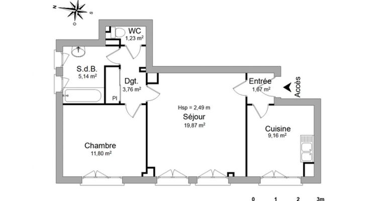 appartement 2 pièces à louer TOULOUSE 31400 52.6 m²