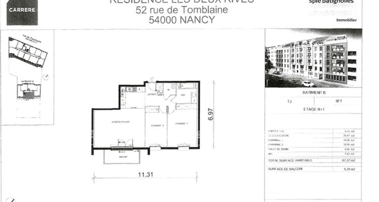 appartement 3 pièces à louer NANCY 54000 67.4 m²