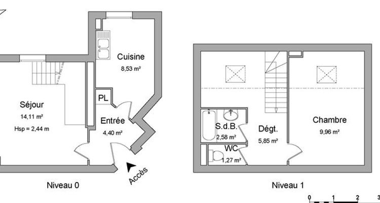 appartement 2 pièces à louer TULLINS 38210 46.7 m²