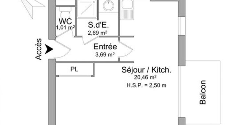 appartement 1 pièce à louer MONTPELLIER 34090 27.85 m²