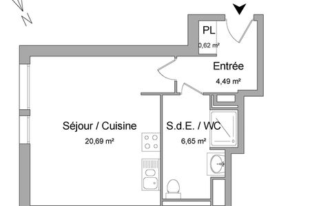 appartement 1 pièce à louer STRASBOURG 67000 32.5 m²
