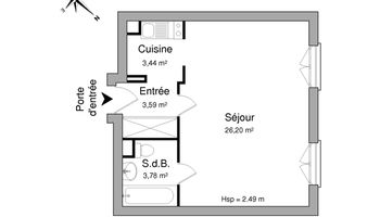appartement 1 pièce à louer PUTEAUX 92800 37 m²