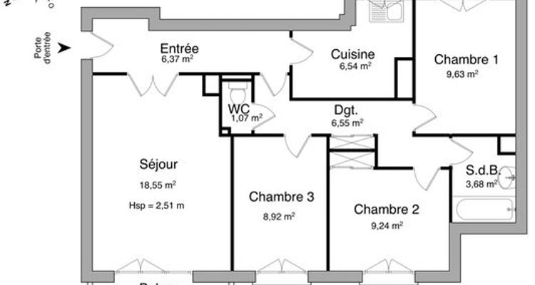 appartement 4 pièces à louer BOURG LA REINE 92340 70.55 m²