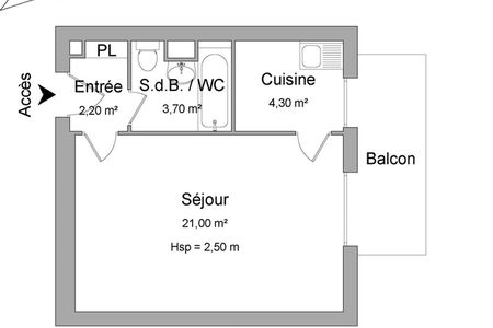 appartement 1 pièce à louer VERNEUIL S/ SEINE 78480 31.2 m²