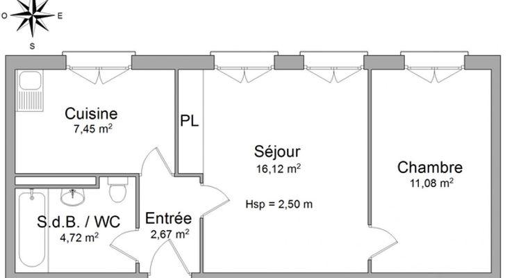 Vue n°1 Appartement 2 pièces T2 F2 à louer - Dijon (21000)
