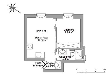 Vue n°3 Appartement 2 pièces à louer - NICE (06000) - 26.78 m²