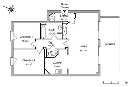 Vue n°3 Appartement 3 pièces à louer - Lachambre (57730) 690,17 €/mois cc