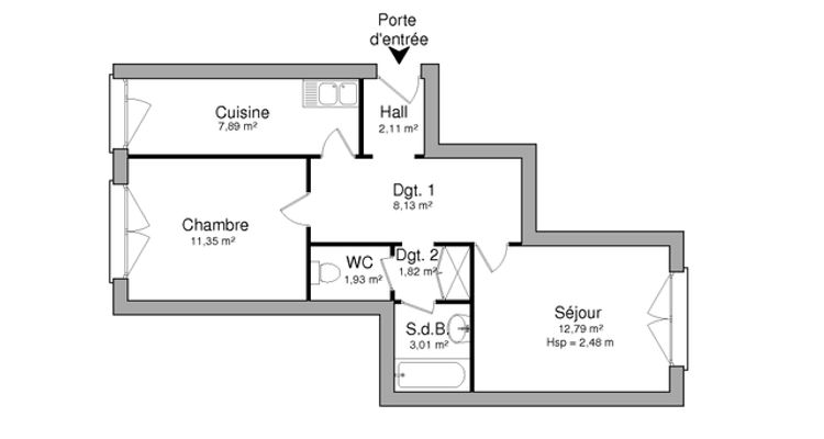 appartement 2 pièces à louer STRASBOURG 67000 49 m²