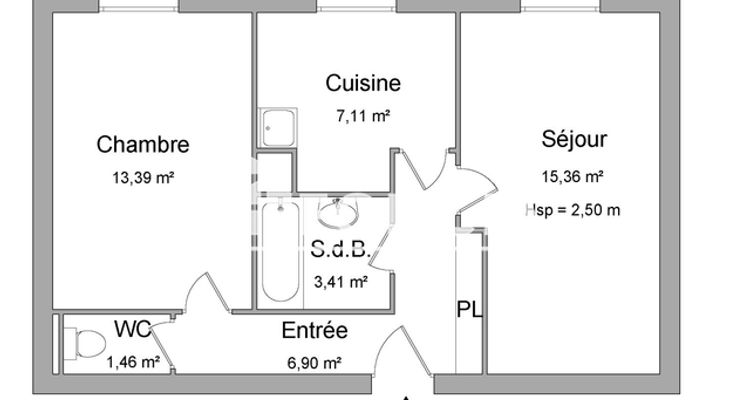 appartement 2 pièces à vendre VILLEURBANNE 69100 47.63 m²
