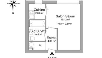 appartement 1 pièce à louer GRENOBLE 38000 25.8 m²