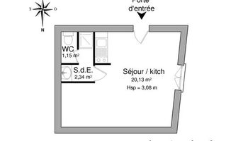 appartement 1 pièce à louer BORDEAUX 33800 23.62 m²