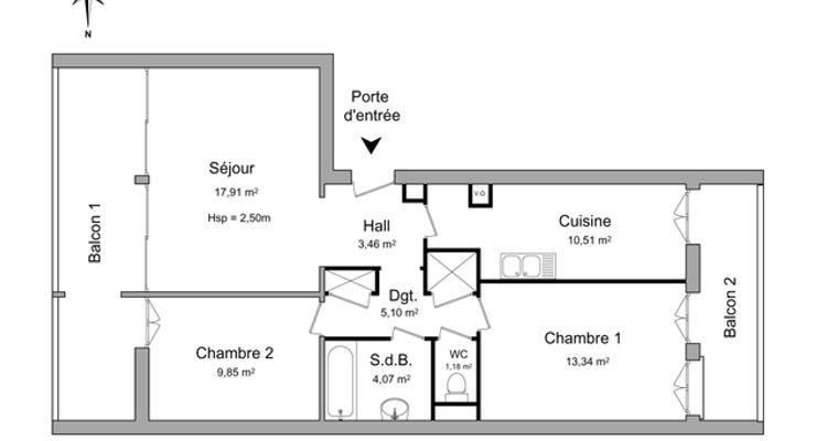 appartement 3 pièces à louer AIX EN PROVENCE 13100 65.4 m²