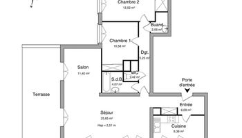 appartement 3 pièces à louer NANCY 54000 87.4 m²