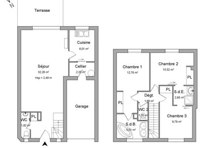 Vue n°2 Maison 4 pièces T4 F4 à louer - Le Haillan (33185)