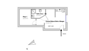 appartement 1 pièce à louer LILLE 59000 22.9 m²